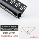 GobekUsa Black LED Aluminum Profile for Invisible Ceiling Light Strip Bar