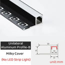 GobekUsa Black LED Aluminum Profile for Invisible Ceiling Light Strip Bar