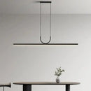GobekUsa Black LED Ceiling Chandelier for Dining Room Kitchen Island - Modern Hanging Fixture