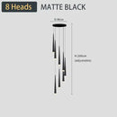 GobekUsa Black LED Ceiling Chandelier: Stylish Staircase Lighting for Home Decor & Living Room