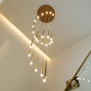 GobekUsa Black LED Ceiling Chandelier: Stylish Staircase Lighting for Home Decor & Living Room