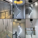 GobekUsa Black LED Ceiling Chandelier: Stylish Staircase Lighting for Home Decor & Living Room