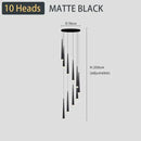 GobekUsa Black LED Ceiling Chandelier: Stylish Staircase Lighting for Home Decor & Living Room