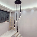 GobekUsa Black LED Ceiling Chandelier: Stylish Staircase Lighting for Home Decor & Living Room