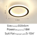 GobekUsa Black Led Ceiling Light for Home Entryway - Modern Balcony Indoor Lamp