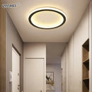 GobekUsa Black Led Ceiling Light for Home Entryway - Modern Balcony Indoor Lamp