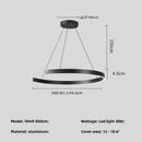 GobekUsa Black LED Chandelier Pendant Light for Foyer Stairs Bar, Minimalist Indoor Hanging Lamp