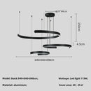 GobekUsa Black LED Chandelier Pendant Light for Foyer Stairs Bar, Minimalist Indoor Hanging Lamp