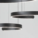 GobekUsa Black LED Chandelier Pendant Light for Foyer Stairs Bar, Minimalist Indoor Hanging Lamp