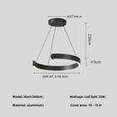 GobekUsa Black LED Chandelier Pendant Light for Foyer Stairs Bar, Minimalist Indoor Hanging Lamp