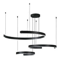 GobekUsa Black LED Chandelier Pendant Light for Foyer Stairs Bar, Minimalist Indoor Hanging Lamp