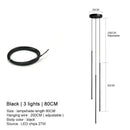 GobekUsa Black LED Chandelier Pendant Lights for Dining Room and Bedroom