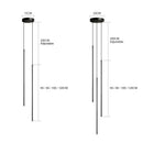 GobekUsa Black LED Chandelier Pendant Lights for Dining Room and Bedroom