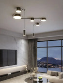 GobekUsa Black LED Chandeliers for Living Dining Bedroom Hall Kitchen: Modern, Simple Indoor Lighting