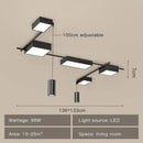 GobekUsa Black LED Chandeliers for Living Dining Bedroom Hall Kitchen: Modern, Simple Indoor Lighting