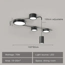 GobekUsa Black LED Chandeliers for Living Dining Bedroom Hall Kitchen: Modern, Simple Indoor Lighting