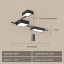 GobekUsa Black LED Chandeliers for Living Dining Bedroom Hall Kitchen: Modern, Simple Indoor Lighting