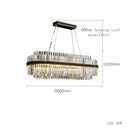 GobekUsa Black LED Crystal Chandelier for Dining Room Luxury Design