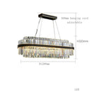 GobekUsa Black LED Crystal Chandelier for Dining Room Luxury Design