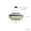 GobekUsa Black LED Crystal Chandelier for Dining Room Luxury Design