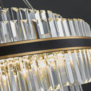 GobekUsa Black LED Crystal Chandelier for Dining Room Luxury Design