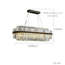 GobekUsa Black LED Crystal Chandelier for Dining Room Luxury Design