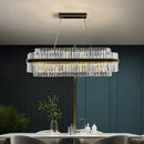 GobekUsa Black LED Crystal Chandelier for Dining Room Luxury Design