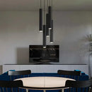 GobekUsa Black LED Crystal Staircase Chandelier: Modern Nordic Design, Creative Island Hanging Lamp