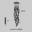 GobekUsa Black LED Crystal Staircase Chandelier: Modern Nordic Design, Creative Island Hanging Lamp