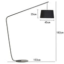 GobekUsa Black LED Floor Lamp for Living Room and Bedroom Decoration