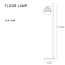 GobekUsa Black LED Floor Lamp - Modern Stylish Nordic Design for Home and Living Room
