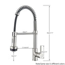 GobekUsa Black LED Kitchen Faucet Pull Down Mixer Tap 360° Rotation Stream Sprayer