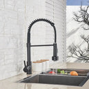 GobekUsa Black LED Kitchen Faucet Pull Down Mixer Tap 360° Rotation Stream Sprayer