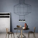 GobekUsa Black LED Linear Chandelier for Dining Room, Lobby, and Home
