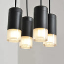 GobekUsa Black LED Linear Chandelier for Dining Room, Lobby, and Home