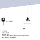 GobekUsa Black LED Pendant Chandelier for Modern Bedroom Dining Room Art Decor