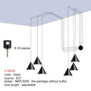 GobekUsa Black LED Pendant Chandelier for Modern Bedroom Dining Room Art Decor