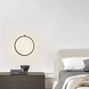 GobekUsa Black LED Pendant Light: Elegant Bedroom Hanging Lamp, Small Chandelier