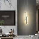 GobekUsa Black LED Pendant Light: Elegant Bedroom Hanging Lamp, Small Chandelier