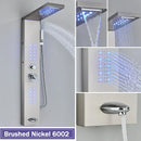 GobekUsa Black LED Shower Column with Massage Jets and Waterfall Mixer Tap