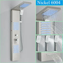 GobekUsa Black LED Shower Faucet Panel with Waterfall Rain System & Massage Spa Spout