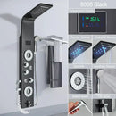 GobekUsa Black LED Shower Faucet SPA Massage Jet Rain Panel Bidet Sprayer Tap
