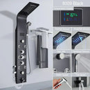 GobekUsa Black LED Shower Faucet SPA Massage Jet Rain Panel Bidet Sprayer Tap