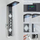 GobekUsa Black LED Shower Faucet SPA Massage Jet Rain Panel Bidet Sprayer Tap