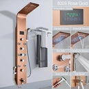 GobekUsa Black LED Shower Faucet SPA Massage Jet Rain Panel Bidet Sprayer Tap