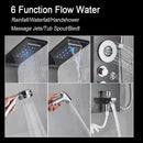 GobekUsa Black LED Shower Faucet SPA Massage Jet Rain Panel Bidet Sprayer Tap