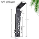 GobekUsa Black LED Shower Faucet SPA Massage Jet Rain Panel Bidet Sprayer Tap