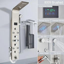 GobekUsa Black LED Shower Faucet SPA Massage Jet Rain Panel Bidet Sprayer Tap