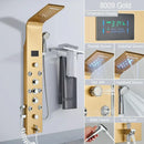 GobekUsa Black LED Shower Faucet SPA Massage Jet Rain Panel Bidet Sprayer Tap