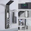 GobekUsa Black LED Shower Faucet SPA Massage Jet Rain Panel Bidet Sprayer Tap